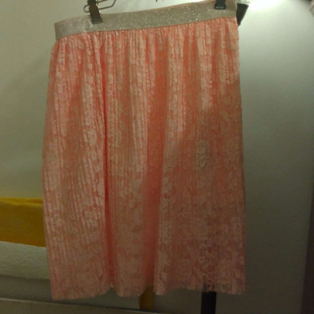 DKNY pink mesh skirt